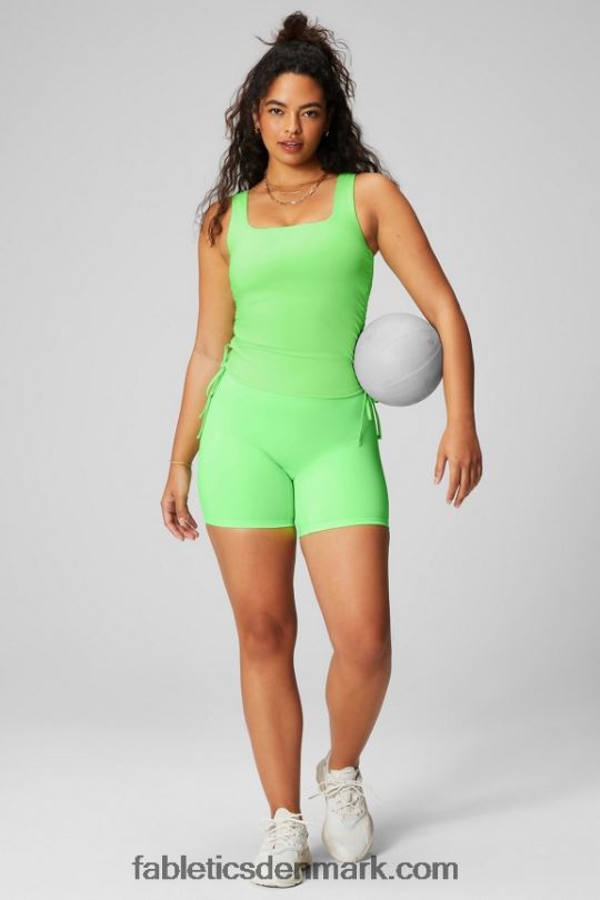 Fabletics Kvinder ruched indbygget bh tank PNX2T2147 mintglødende neon