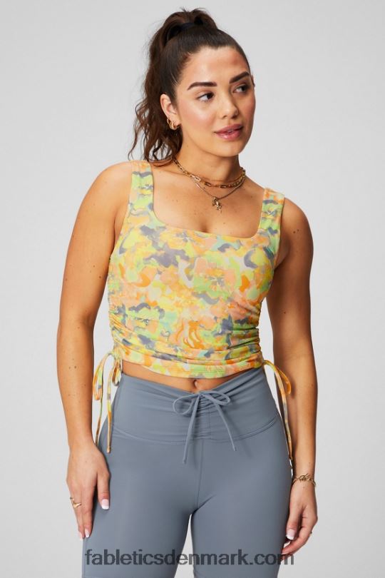 Fabletics Kvinder ruched indbygget bh tank PNX2T2148 malet morgenfrue