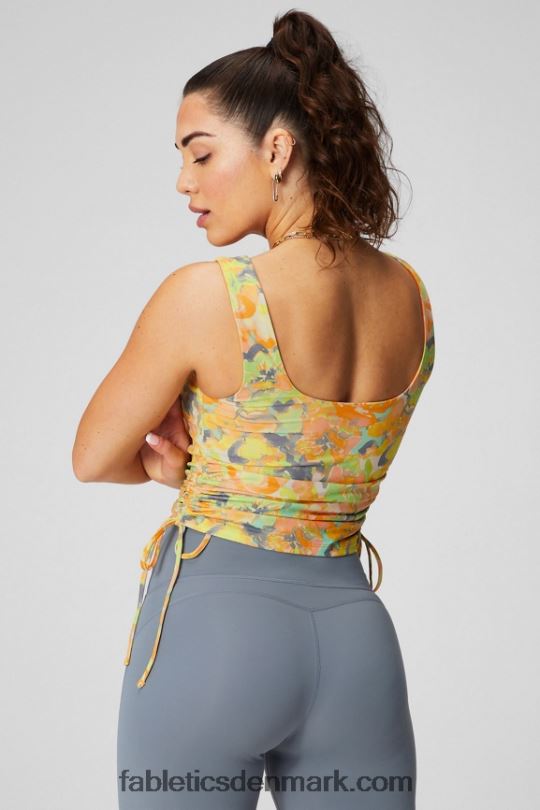 Fabletics Kvinder ruched indbygget bh tank PNX2T2148 malet morgenfrue