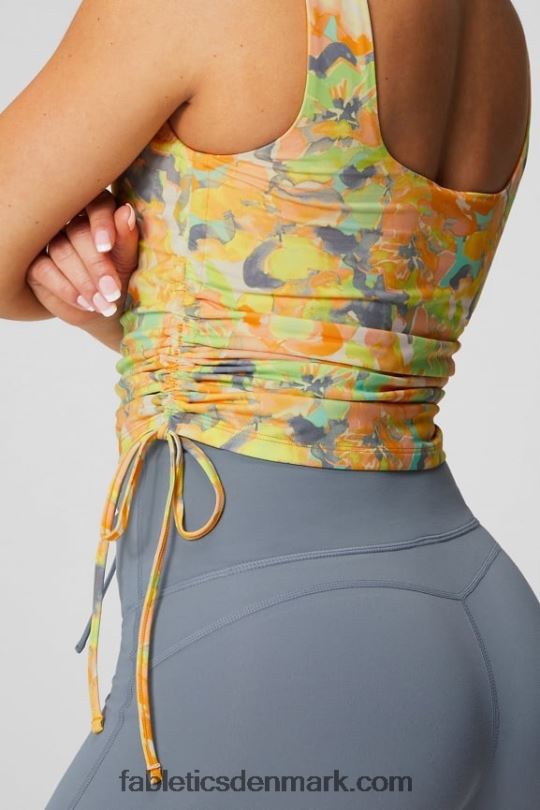 Fabletics Kvinder ruched indbygget bh tank PNX2T2148 malet morgenfrue
