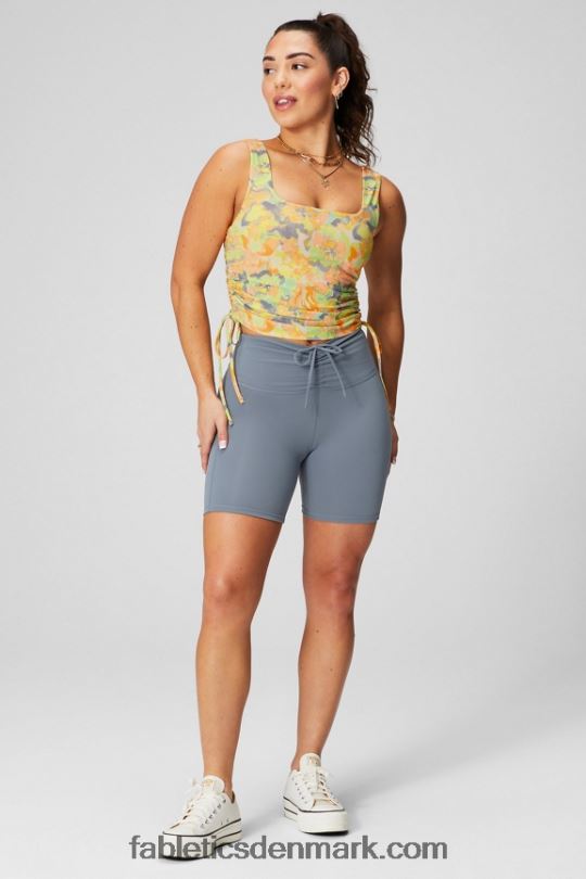 Fabletics Kvinder ruched indbygget bh tank PNX2T2148 malet morgenfrue