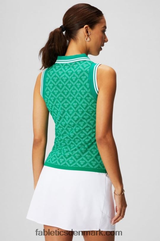 Fabletics Kvinder sømløs polo tank PNX2T2166 fairway chateau jacquard