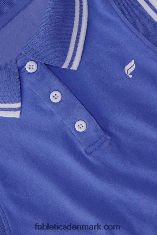 Fabletics Kvinder sømløs polo tank PNX2T2167 periwinkle punch/klassisk hvid