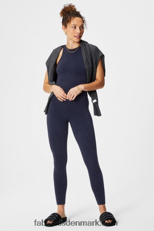 Fabletics Kvinder sky sømløs højhalset tank PNX2T2152 mørk indigo