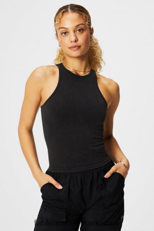 Fabletics Kvinder sky sømløs højhalset tank PNX2T2153 vintage sort