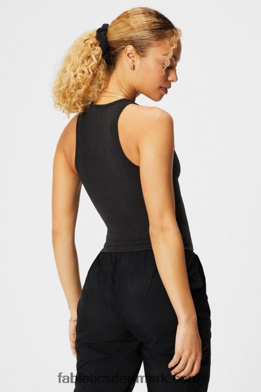 Fabletics Kvinder sky sømløs højhalset tank PNX2T2153 vintage sort