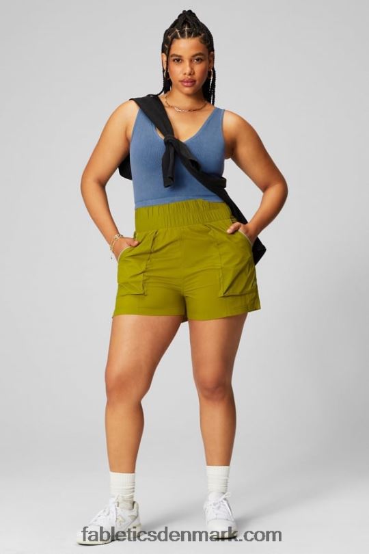 Fabletics Kvinder sky sømløs v-hals afgrødetank PNX2T2155 let indigo