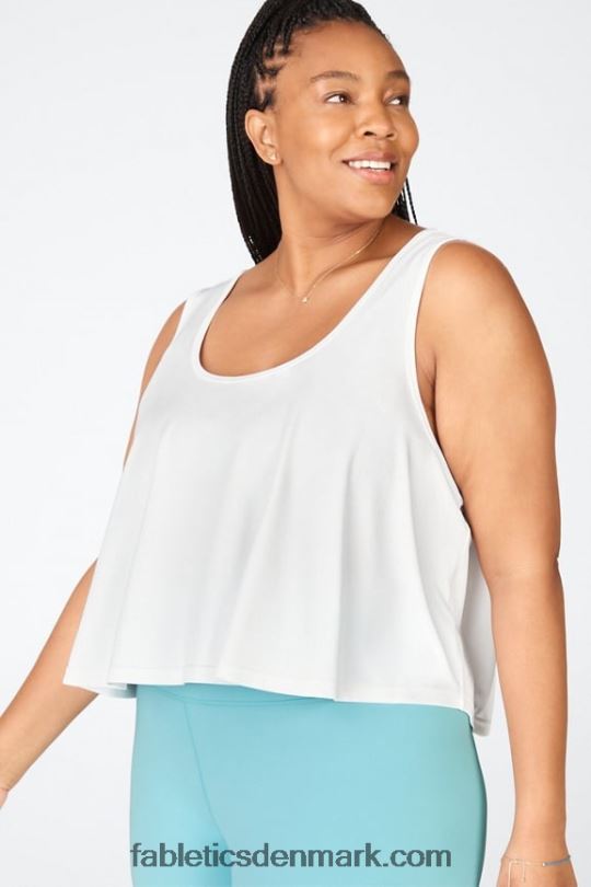 Fabletics Kvinder slankt strik cropped swing tank PNX2T2315 hvid