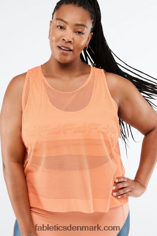 Fabletics Kvinder vildere sculptknit tank PNX2T2335 orange udbrud