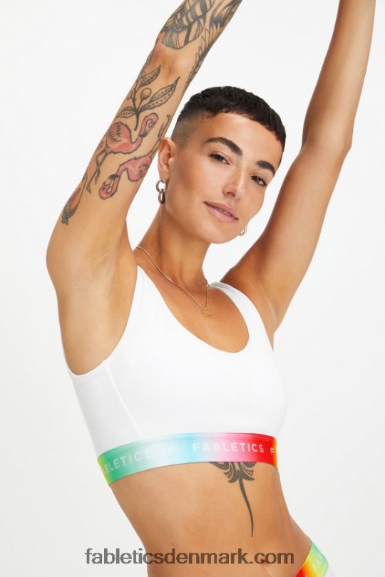 Fabletics Kvinder 24/7 pride lounge bralette PNX2T1582 hvid