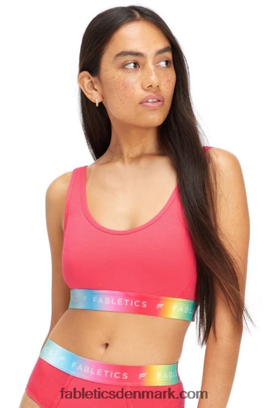 Fabletics Kvinder 24/7 pride lounge bralette PNX2T1583 magenta rød