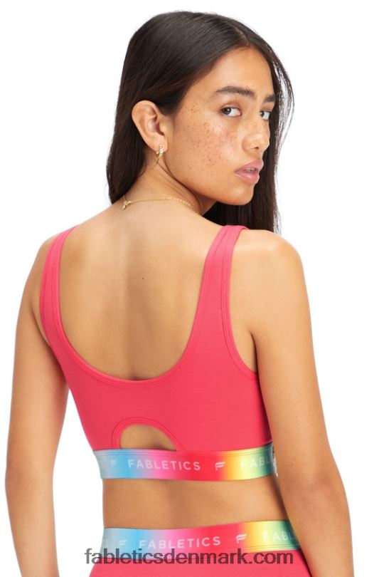 Fabletics Kvinder 24/7 pride lounge bralette PNX2T1583 magenta rød