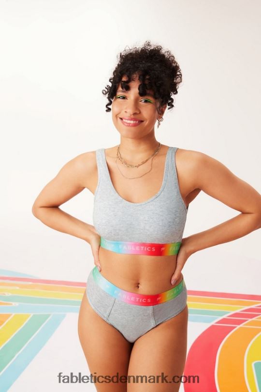Fabletics Kvinder 24/7 pride lounge bralette PNX2T1584 lysegrå lyng