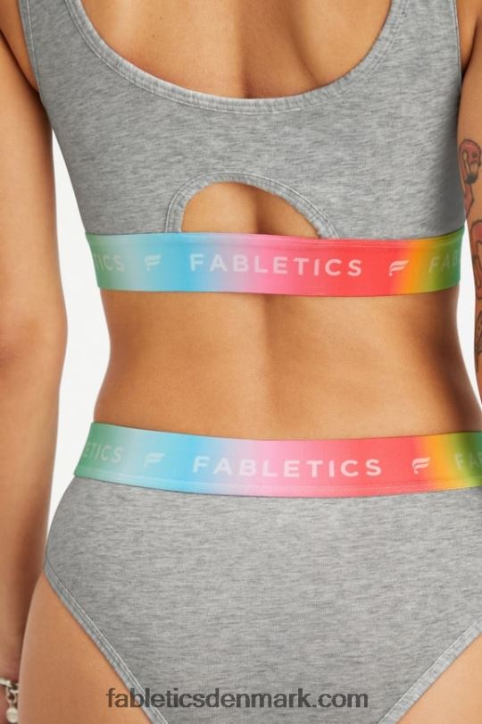 Fabletics Kvinder 24/7 pride lounge bralette PNX2T1584 lysegrå lyng