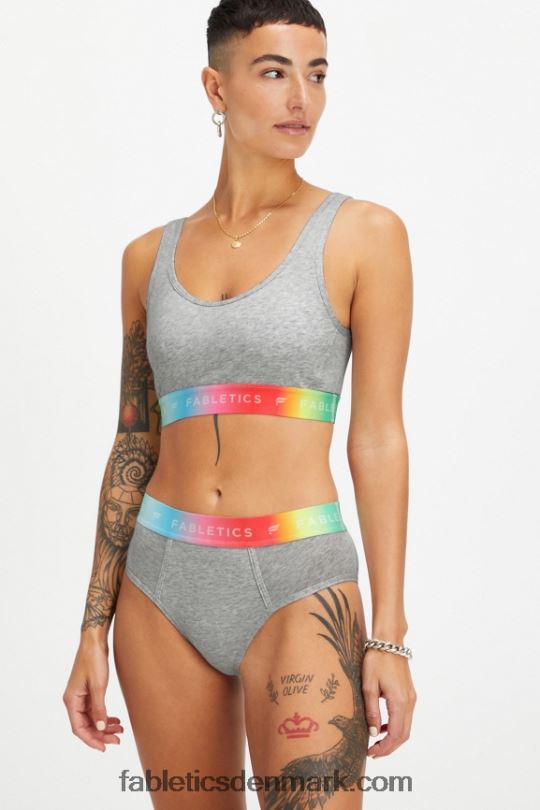 Fabletics Kvinder 24/7 pride lounge bralette PNX2T1584 lysegrå lyng