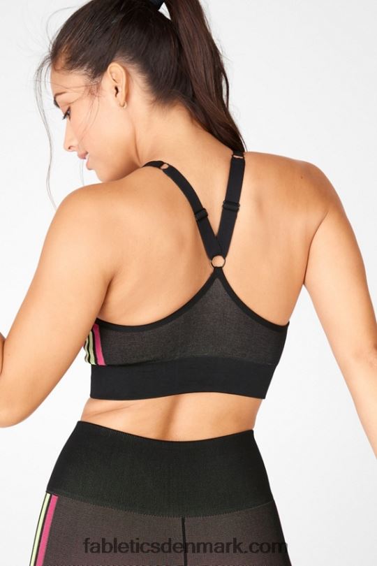 Fabletics Kvinder aisley sømløs bh PNX2T1671 pink stribet multi