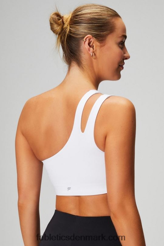 Fabletics Kvinder asymmetrisk midi-bh med dobbelt rem PNX2T1487 klassisk hvid