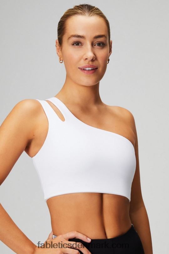 Fabletics Kvinder asymmetrisk midi-bh med dobbelt rem PNX2T1487 klassisk hvid