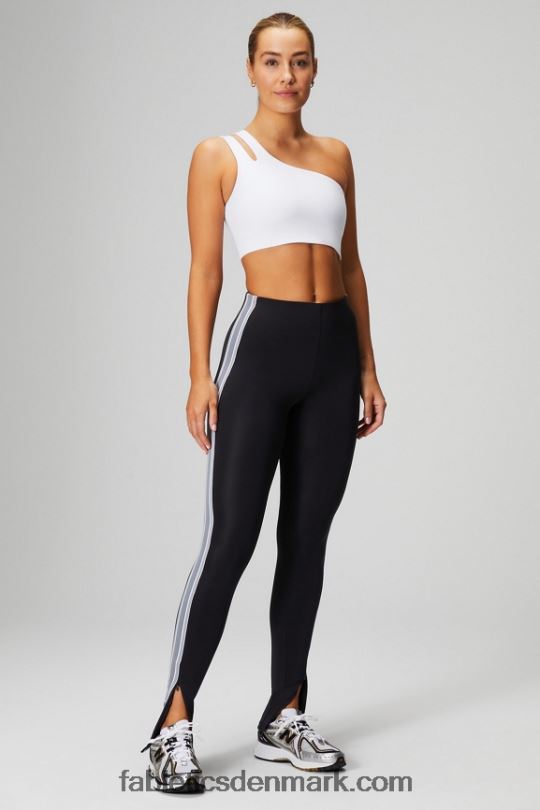 Fabletics Kvinder asymmetrisk midi-bh med dobbelt rem PNX2T1487 klassisk hvid