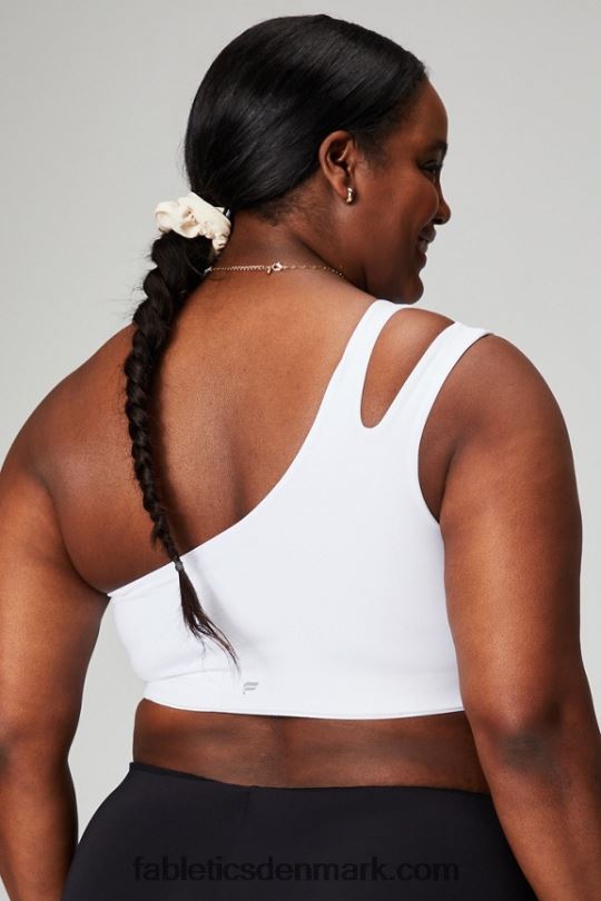 Fabletics Kvinder asymmetrisk midi-bh med dobbelt rem PNX2T1488 klassisk hvid