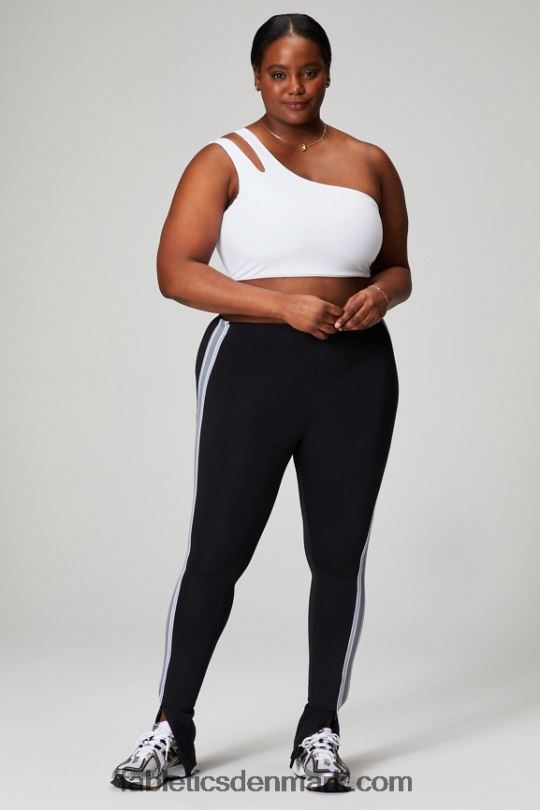 Fabletics Kvinder asymmetrisk midi-bh med dobbelt rem PNX2T1488 klassisk hvid