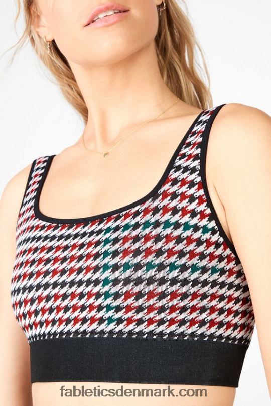 Fabletics Kvinder camryn houndstooth sømløs bh PNX2T1673 hundestød multi