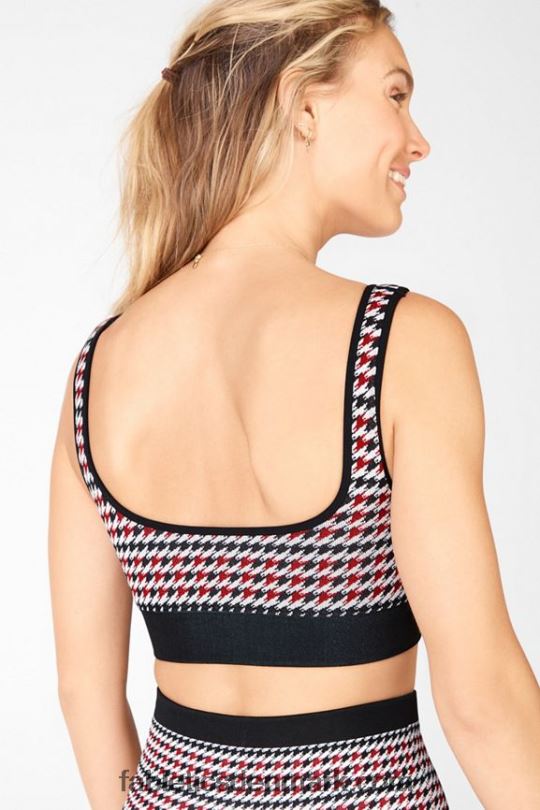 Fabletics Kvinder camryn houndstooth sømløs bh PNX2T1673 hundestød multi