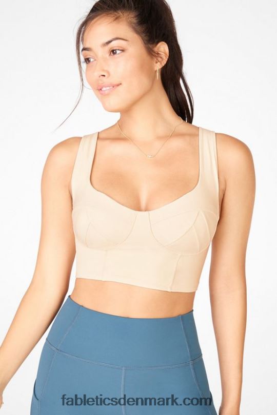 Fabletics Kvinder charolette sports-bh med lav slagkraft PNX2T1691 honningmælk