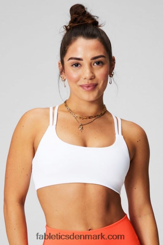 Fabletics Kvinder den vigtigste bh med lav effekt PNX2T1451 klassisk hvid