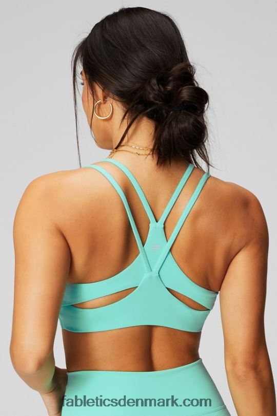 Fabletics Kvinder den vigtigste bh med lav effekt PNX2T1453 neon ved poolen