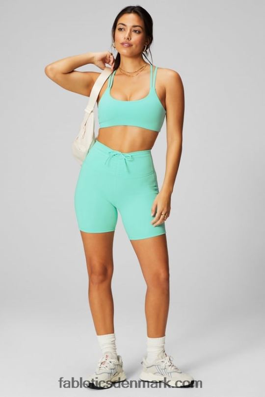 Fabletics Kvinder den vigtigste bh med lav effekt PNX2T1453 neon ved poolen