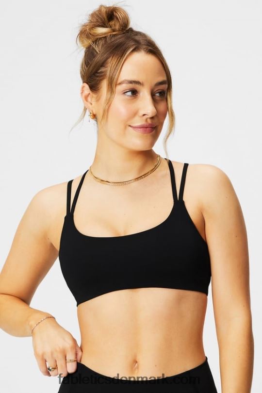 Fabletics Kvinder den vigtigste bh med lav effekt PNX2T1454 sort