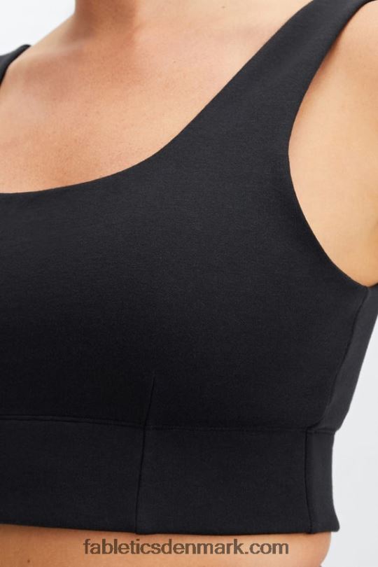 Fabletics Kvinder efterårs low impact sports bh PNX2T1597 sort