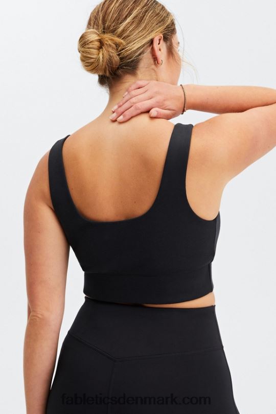 Fabletics Kvinder efterårs low impact sports bh PNX2T1597 sort