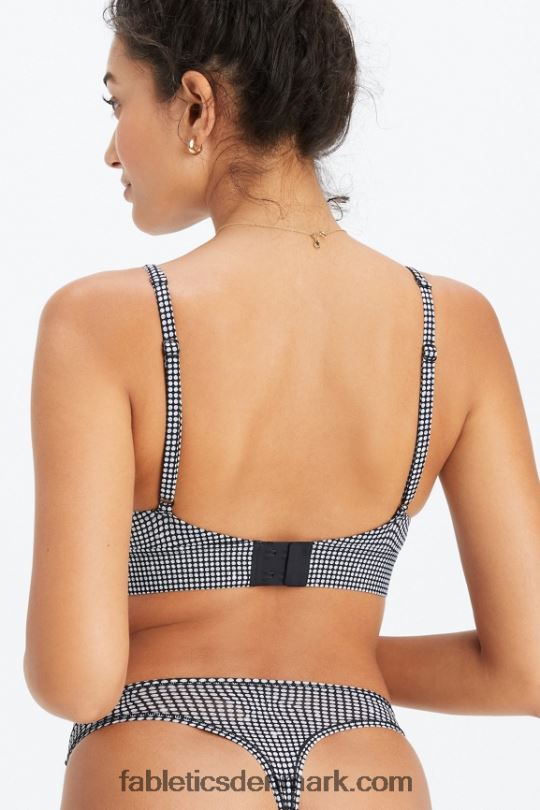 Fabletics Kvinder fin touch bralette med rund hals PNX2T1569 bling bling/sort