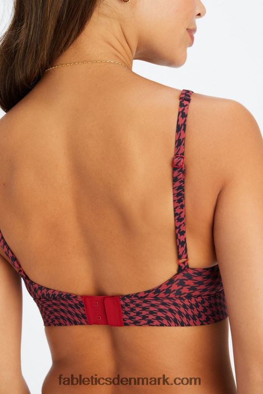 Fabletics Kvinder fin touch bralette med rund hals PNX2T1570 snoet twill/dyb rød