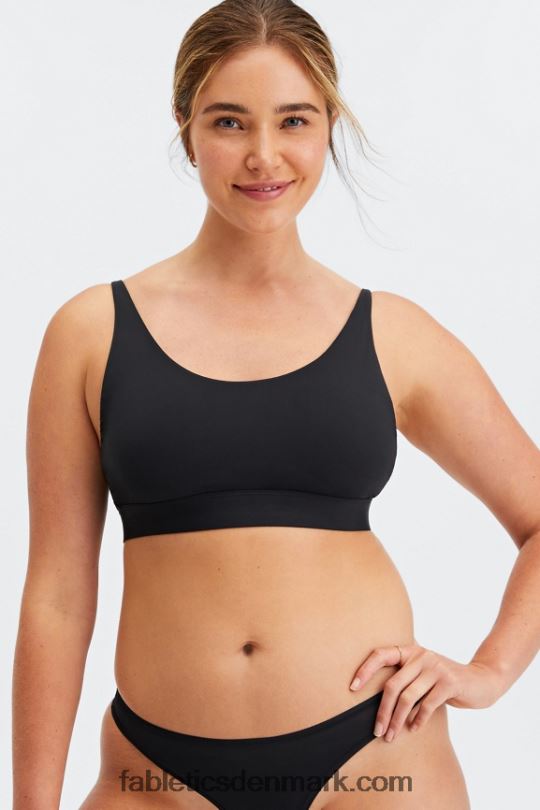 Fabletics Kvinder fin touch bralette med rund hals PNX2T1576 sort