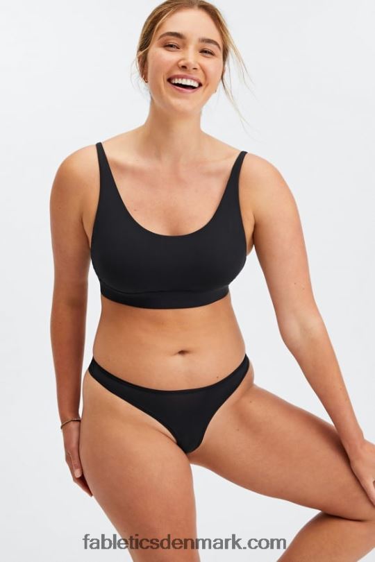 Fabletics Kvinder fin touch bralette med rund hals PNX2T1576 sort