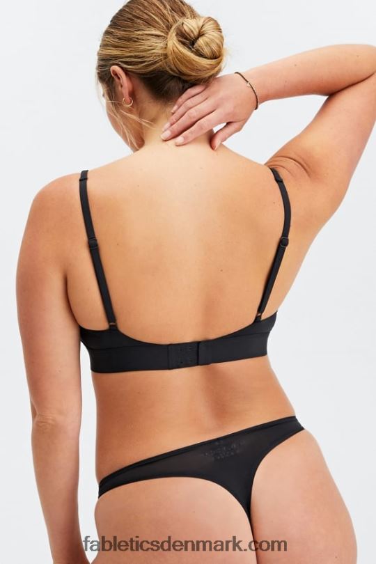 Fabletics Kvinder fin touch bralette med rund hals PNX2T1576 sort