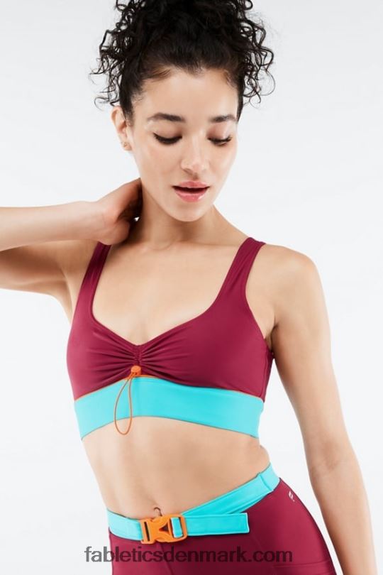Fabletics Kvinder fiona sports-bh med lav effekt PNX2T1651 mursten/multi