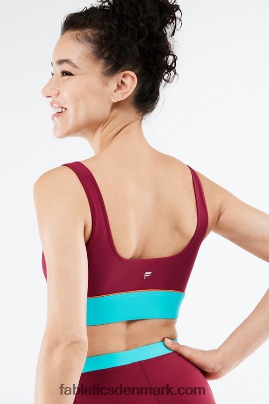Fabletics Kvinder fiona sports-bh med lav effekt PNX2T1651 mursten/multi