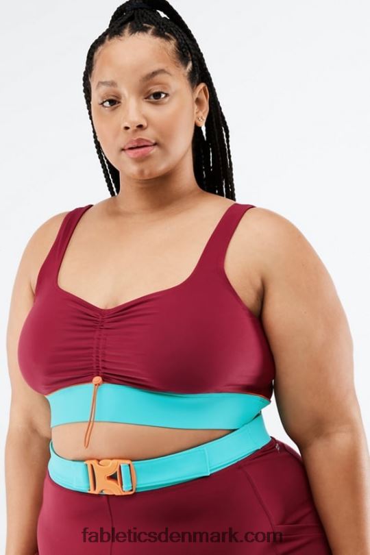 Fabletics Kvinder fiona sports-bh med lav effekt PNX2T1652 mursten/multi