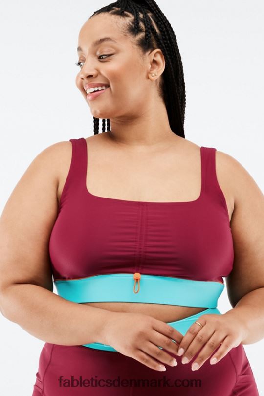 Fabletics Kvinder fiona sports-bh med lav effekt PNX2T1652 mursten/multi
