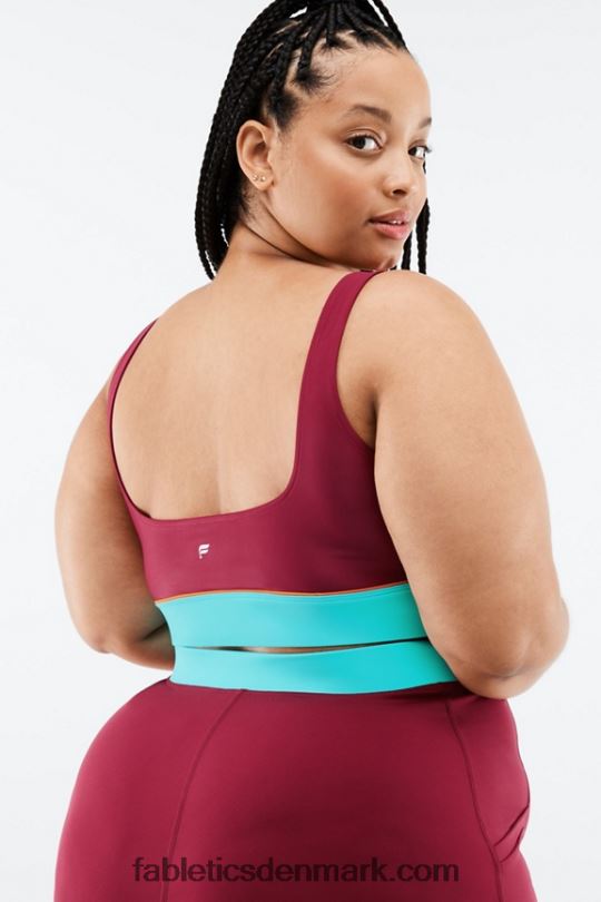 Fabletics Kvinder fiona sports-bh med lav effekt PNX2T1652 mursten/multi