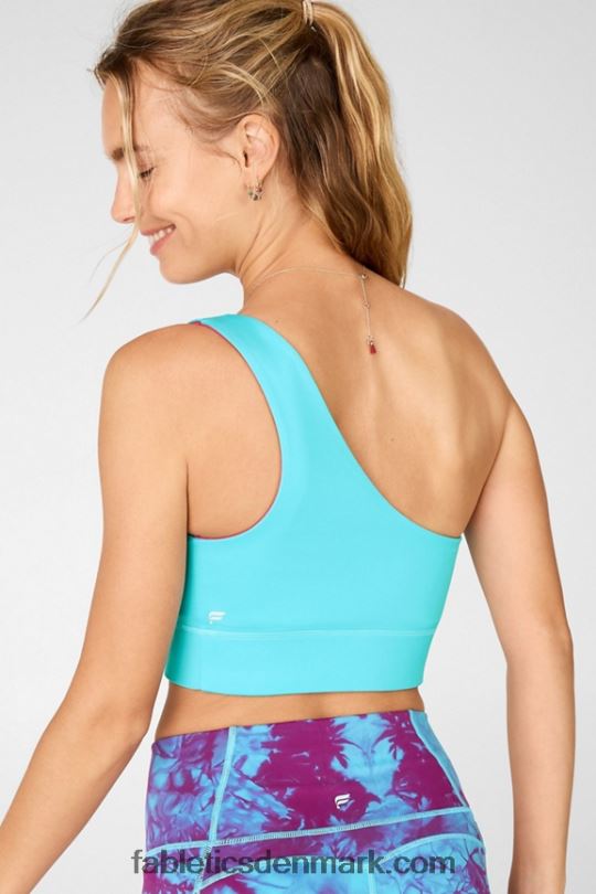 Fabletics Kvinder harlow en skulder vendbar sports-bh PNX2T1678 blå tåge/mørk pink