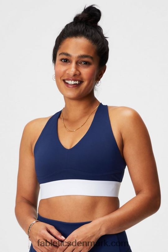 Fabletics Kvinder hele dagen hver dag bh 100 PNX2T1462 kollegialt marineblå/klassisk hvid