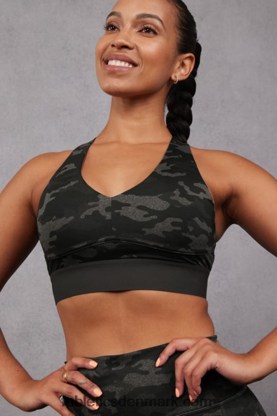Fabletics Kvinder hele dagen hver dag bh 102 PNX2T1473 trækul camo/kul