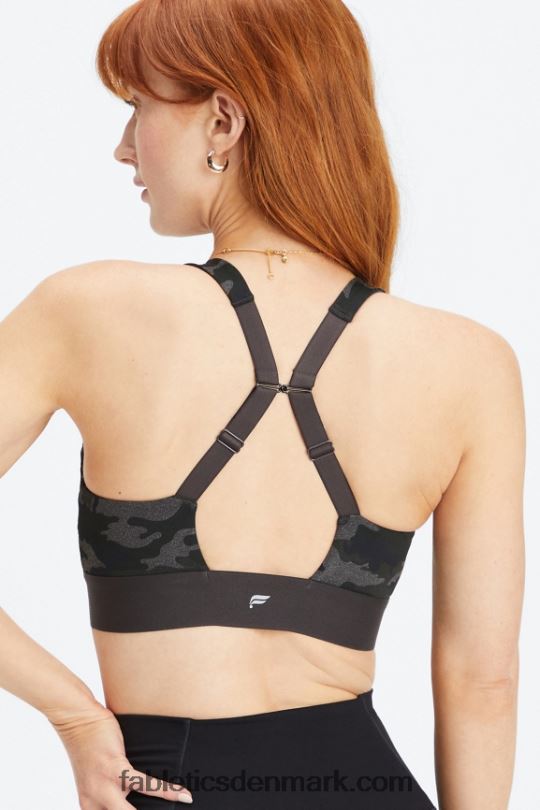 Fabletics Kvinder hele dagen hver dag bh 102 PNX2T1473 trækul camo/kul