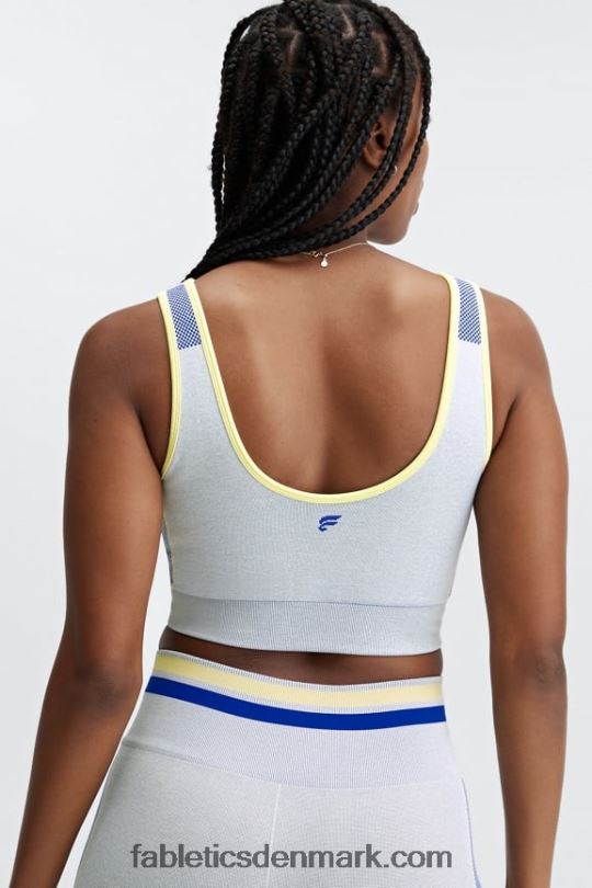 Fabletics Kvinder inspirere sømløs panel sports bh PNX2T1632 blød gråmeleret multi