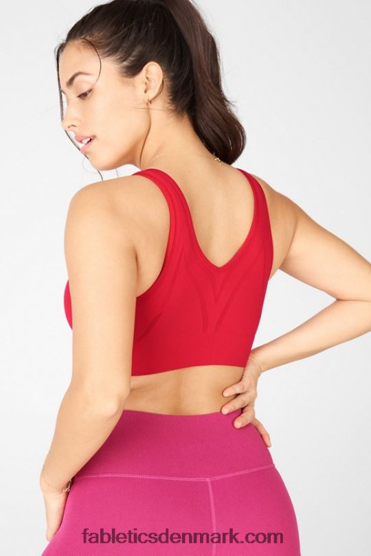 Fabletics Kvinder katrina sports-bh med lav slagkraft PNX2T1660 rødt æble